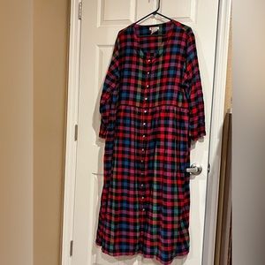 Woman Within plaid maxi dress
